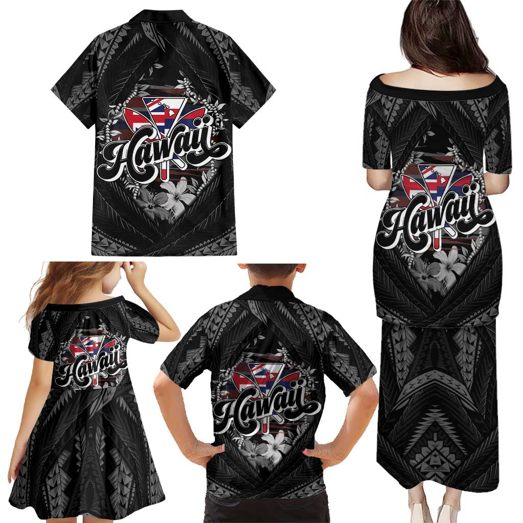 Hawaii November 28th Family Matching Puletasi and Hawaiian Shirt Kanaka Maoli Tribal Pattern LT05 - Polynesian Pride