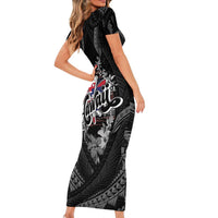 Hawaii November 28th Family Matching Short Sleeve Bodycon Dress and Hawaiian Shirt Kanaka Maoli Tribal Pattern - Polynesian Pride