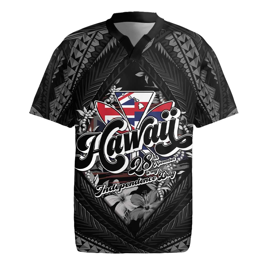 Hawaii November 28th Rugby Jersey Kanaka Maoli Tribal Pattern - Polynesian Pride