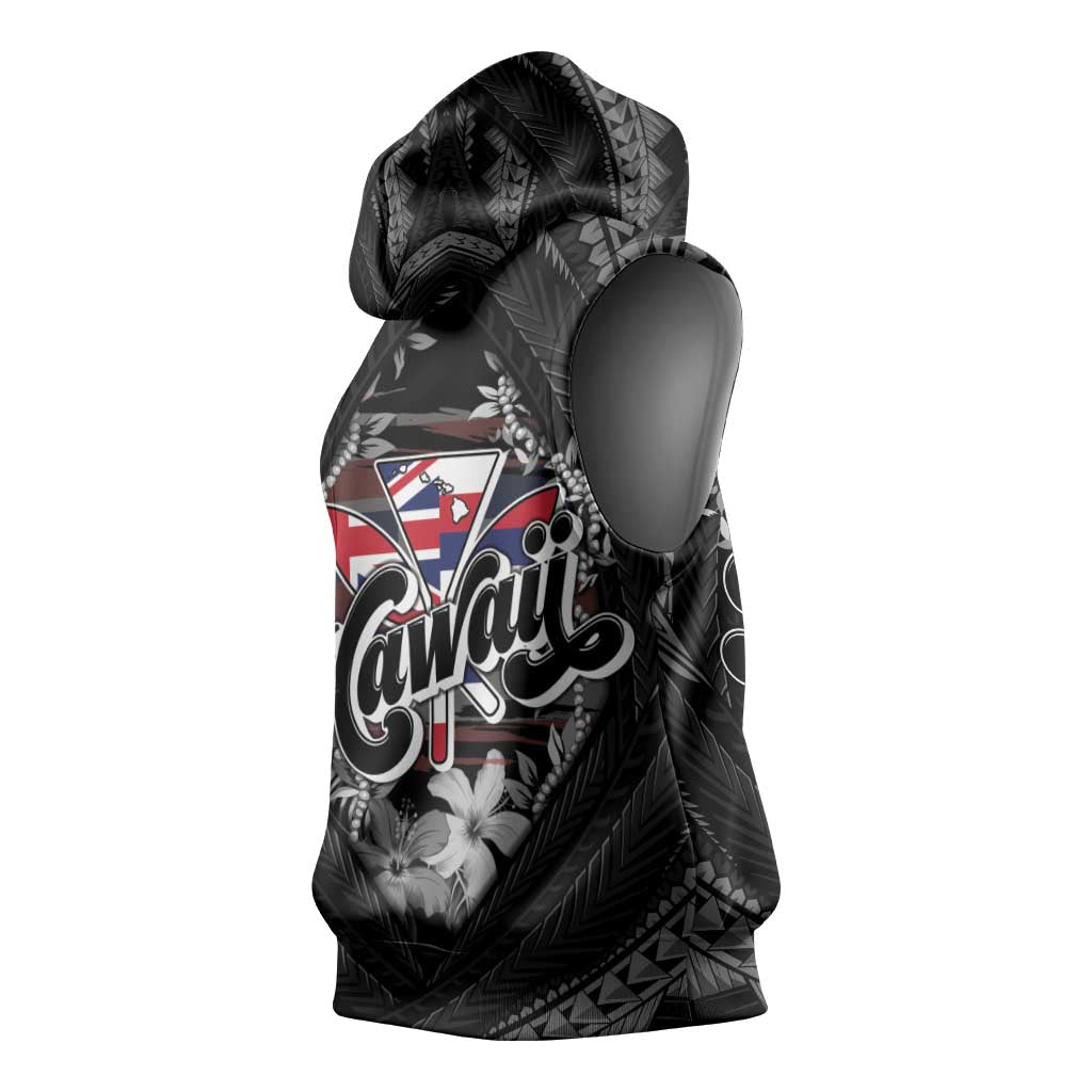 Hawaii November 28th Sleeveless Hoodie Kanaka Maoli Tribal Pattern - Polynesian Pride