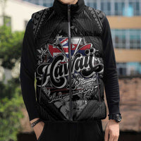 Hawaii November 28th Sleeveless Puffer Jacket Kanaka Maoli Tribal Pattern - Polynesian Pride