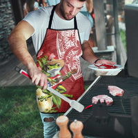 Puerto Rico Coqui Frog Apron Tropical Flowers Polynesian Style - Polynesian Pride