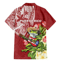 Puerto Rico Coqui Frog Family Matching Mermaid Dress and Hawaiian Shirt Tropical Flowers Polynesian Style - Polynesian Pride