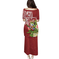 Puerto Rico Coqui Frog Puletasi Tropical Flowers Polynesian Style - Polynesian Pride