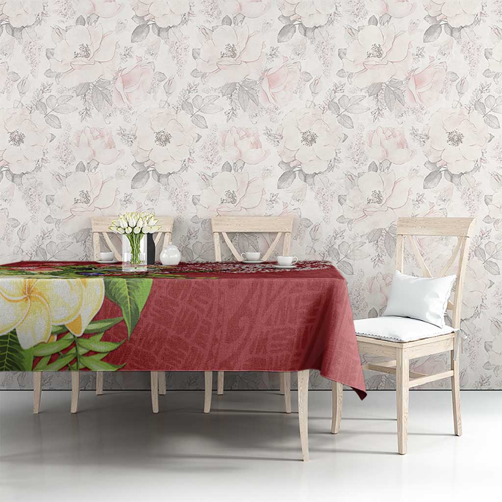 Puerto Rico Coqui Frog Tablecloth Tropical Flowers Polynesian Style - Polynesian Pride