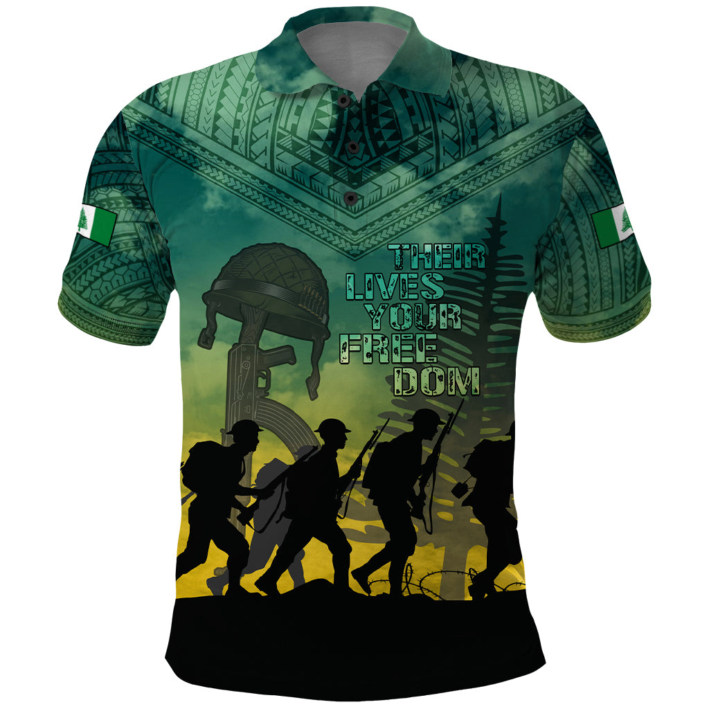 Norfolk Island ANZAC Day Polo Shirt Lest We Forget LT05 Dark Cyan - Polynesian Pride