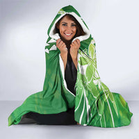 Hawaii Saint Patrick's Day Hooded Blanket Funny Surfing Leprechaun