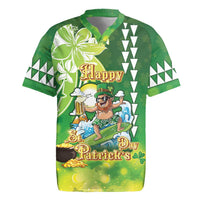 Hawaii Saint Patrick's Day Rugby Jersey Funny Surfing Leprechaun LT05 Green - Polynesian Pride
