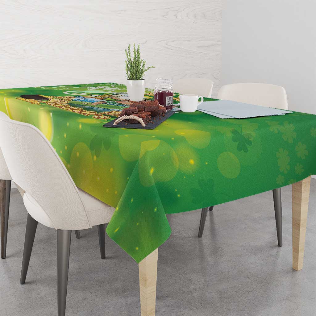 Hawaii Saint Patrick's Day Tablecloth Funny Surfing Leprechaun LT05 - Polynesian Pride