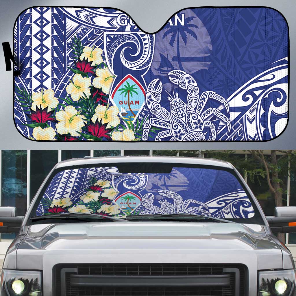 Hafa Adai Guam Auto Sun Shade Latte Stone With Coconut Crab