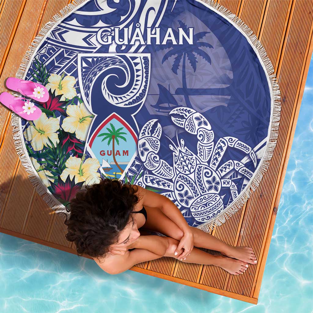 Hafa Adai Guam Beach Blanket Latte Stone With Coconut Crab LT05 - Polynesian Pride