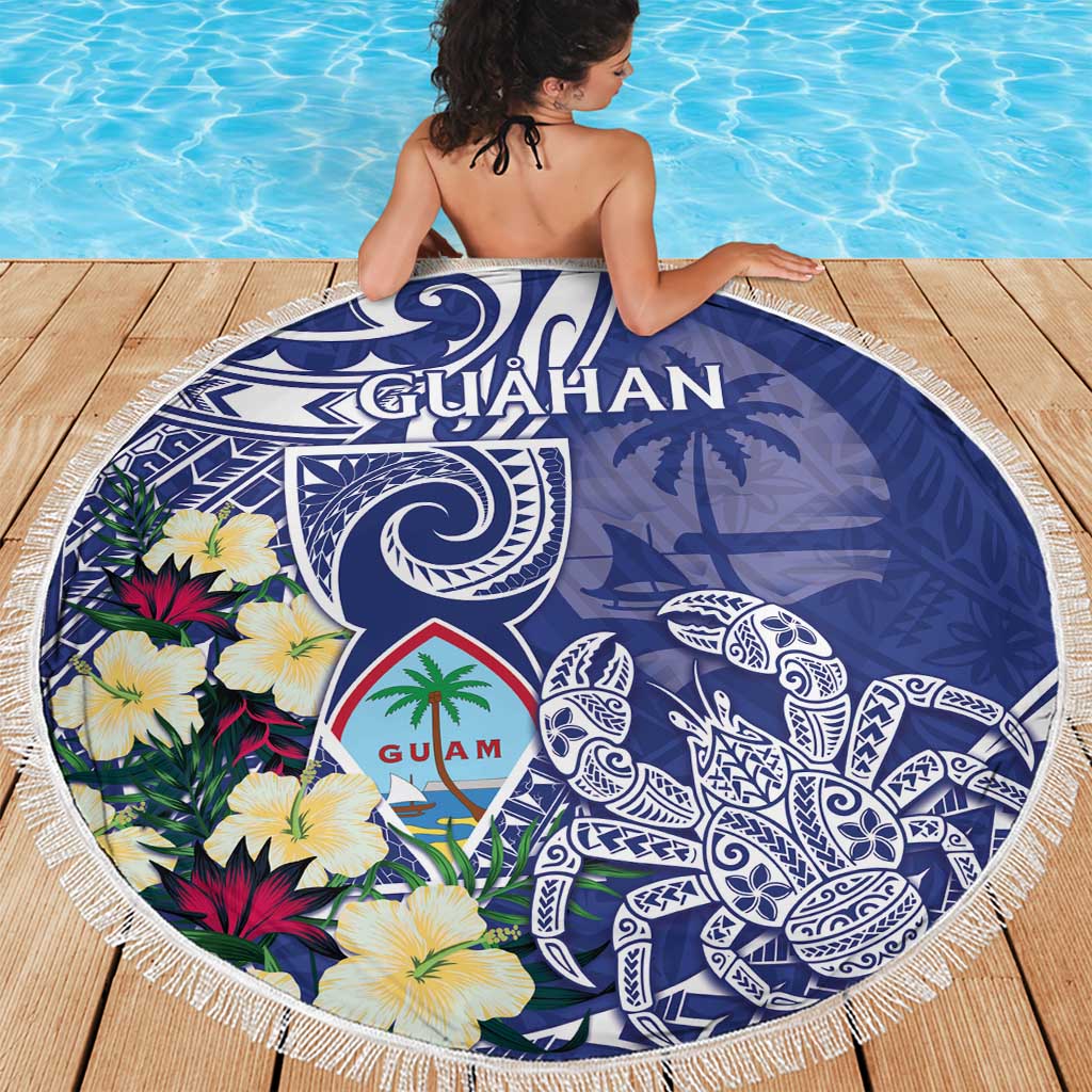 Hafa Adai Guam Beach Blanket Latte Stone With Coconut Crab LT05 - Polynesian Pride