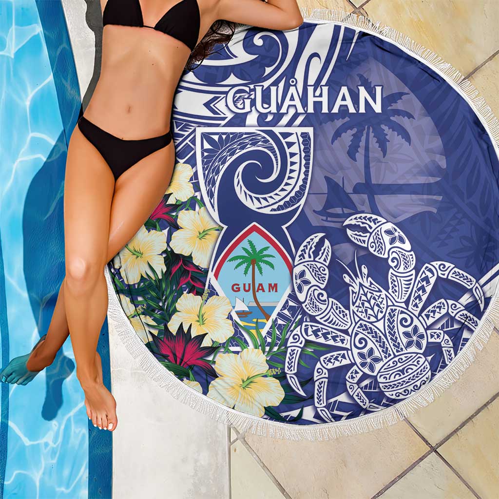 Hafa Adai Guam Beach Blanket Latte Stone With Coconut Crab LT05 - Polynesian Pride