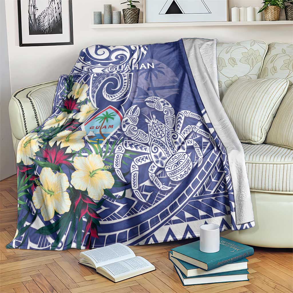 Hafa Adai Guam Blanket Latte Stone With Coconut Crab