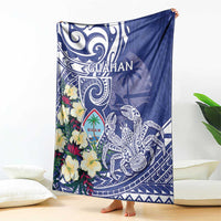 Hafa Adai Guam Blanket Latte Stone With Coconut Crab