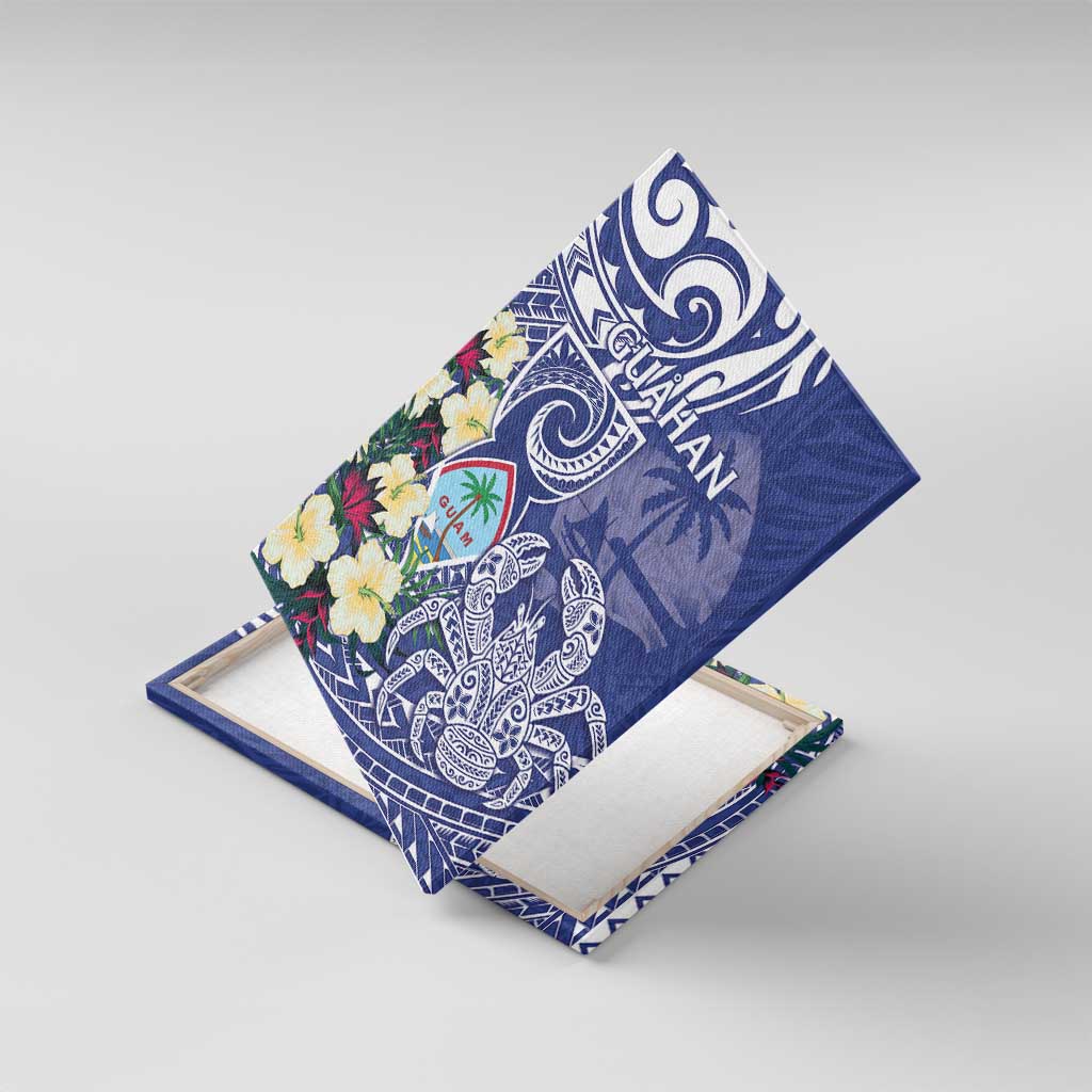 Hafa Adai Guam Canvas Wall Art Latte Stone With Coconut Crab