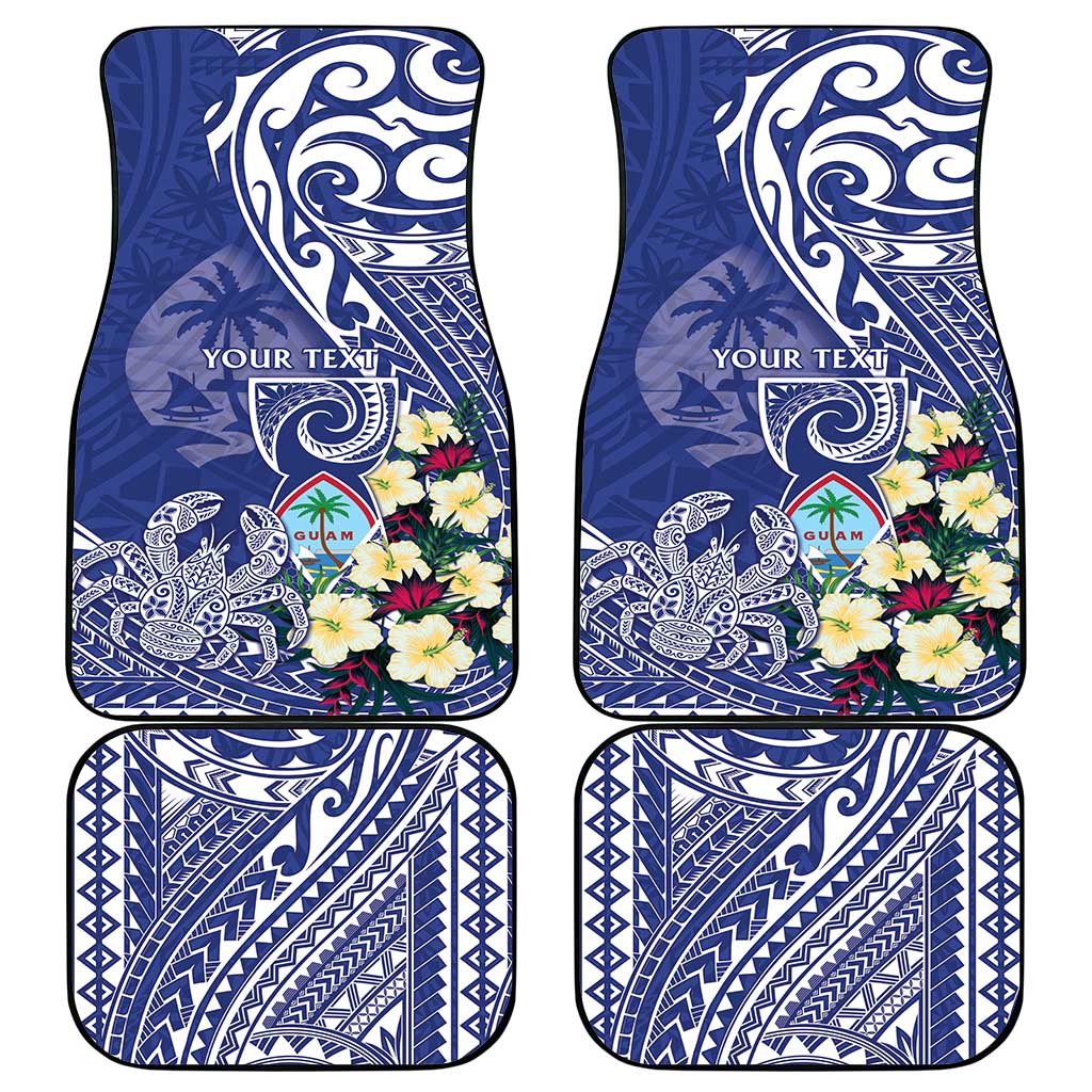 Personalised Hafa Adai Guam Car Mats Latte Stone With Coconut Crab LT05 - Polynesian Pride