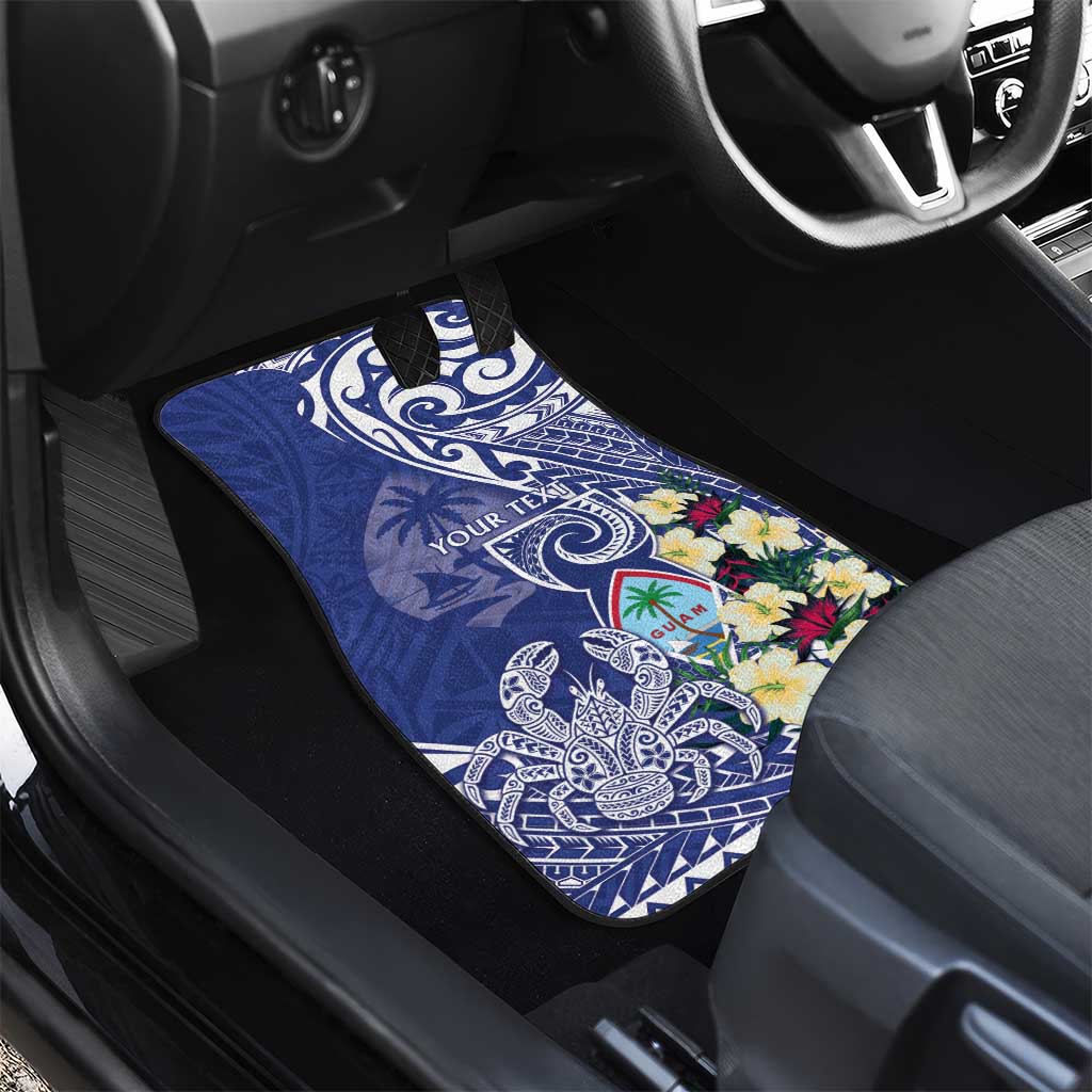 Personalised Hafa Adai Guam Car Mats Latte Stone With Coconut Crab LT05 - Polynesian Pride