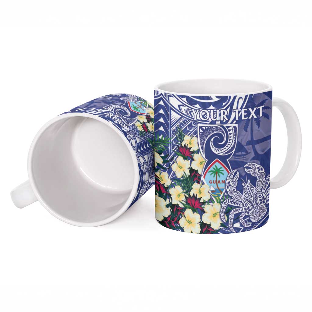 Personalised Hafa Adai Guam Ceramic Mug Latte Stone With Coconut Crab LT05 - Polynesian Pride