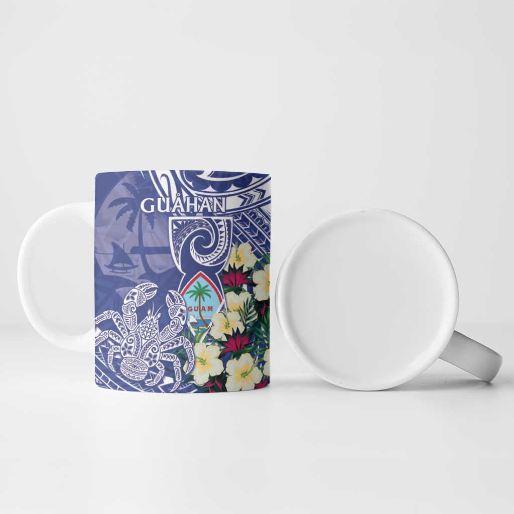 Personalised Hafa Adai Guam Ceramic Mug Latte Stone With Coconut Crab LT05 - Polynesian Pride