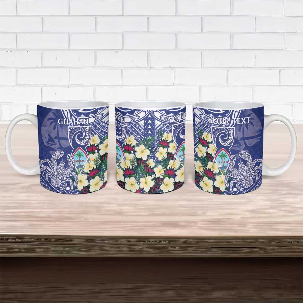 Personalised Hafa Adai Guam Ceramic Mug Latte Stone With Coconut Crab LT05 - Polynesian Pride