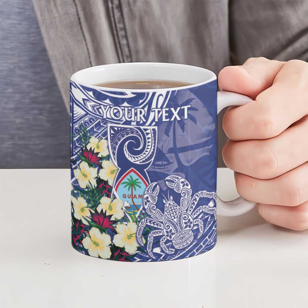 Personalised Hafa Adai Guam Ceramic Mug Latte Stone With Coconut Crab LT05 - Polynesian Pride