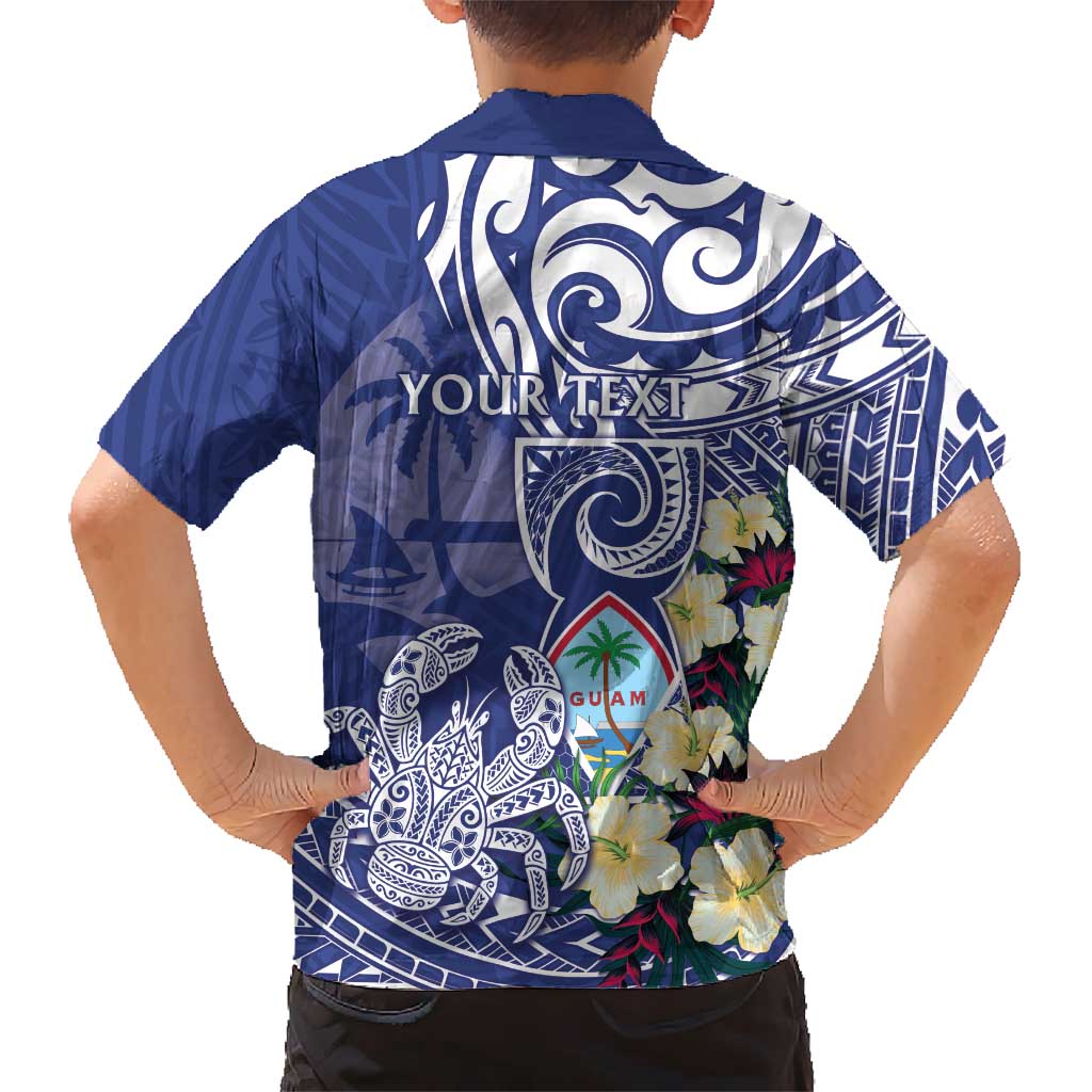 Personalised Hafa Adai Guam Family Matching Long Sleeve Bodycon Dress and Hawaiian Shirt Latte Stone With Coconut Crab