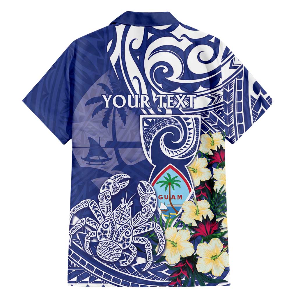 Personalised Hafa Adai Guam Family Matching Long Sleeve Bodycon Dress and Hawaiian Shirt Latte Stone With Coconut Crab