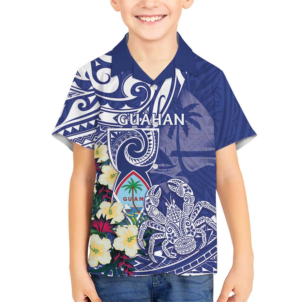 Personalised Hafa Adai Guam Family Matching Summer Maxi Dress and Hawaiian Shirt Latte Stone With Coconut Crab