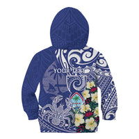 Personalised Hafa Adai Guam Kid Hoodie Latte Stone With Coconut Crab