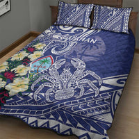 Hafa Adai Guam Quilt Bed Set Latte Stone With Coconut Crab