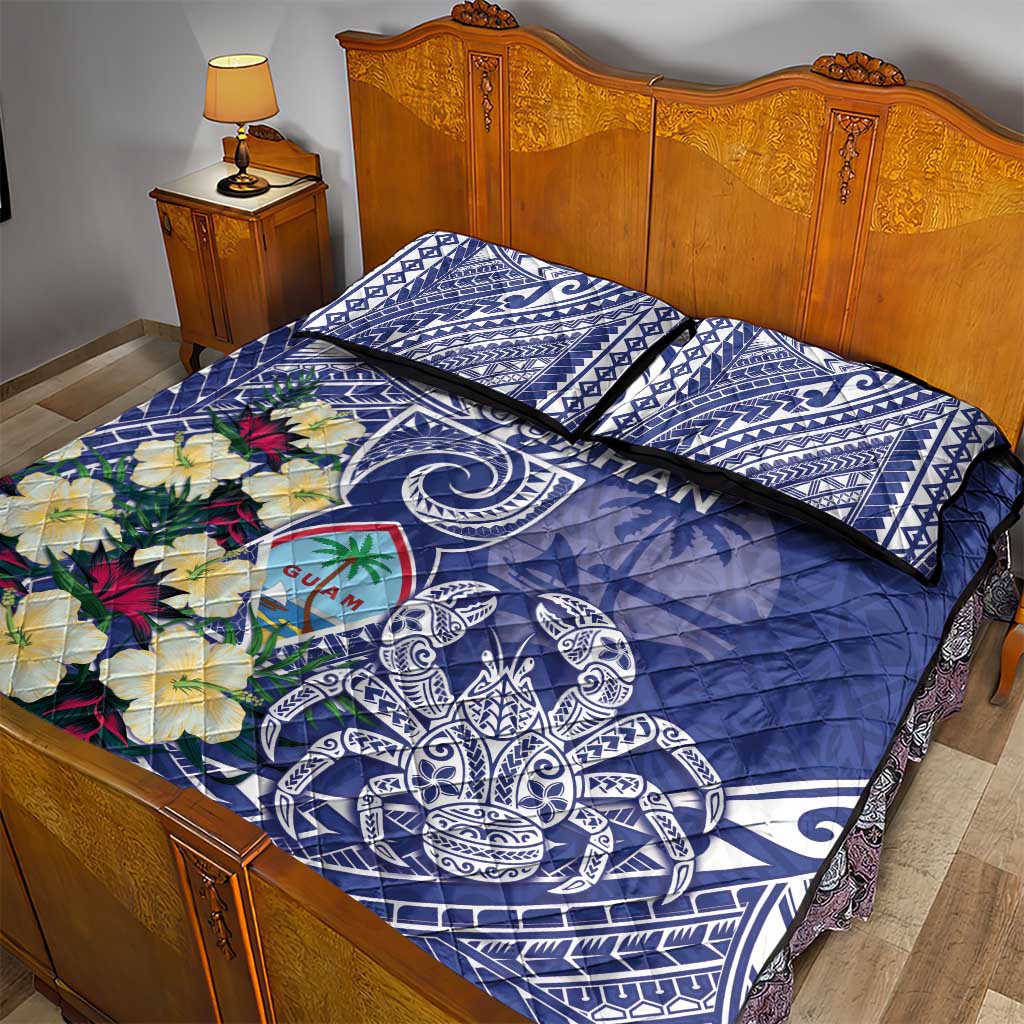 Hafa Adai Guam Quilt Bed Set Latte Stone With Coconut Crab