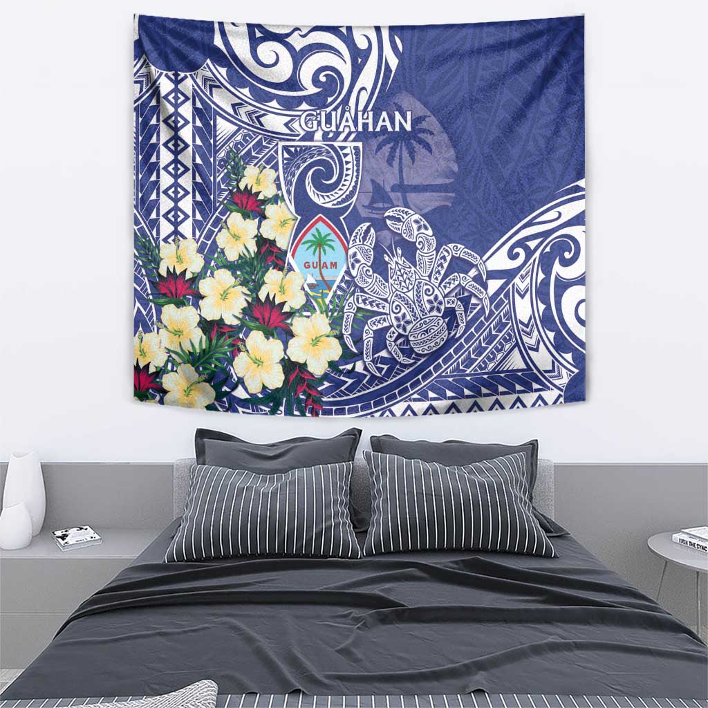 Hafa Adai Guam Tapestry Latte Stone With Coconut Crab LT05 - Polynesian Pride