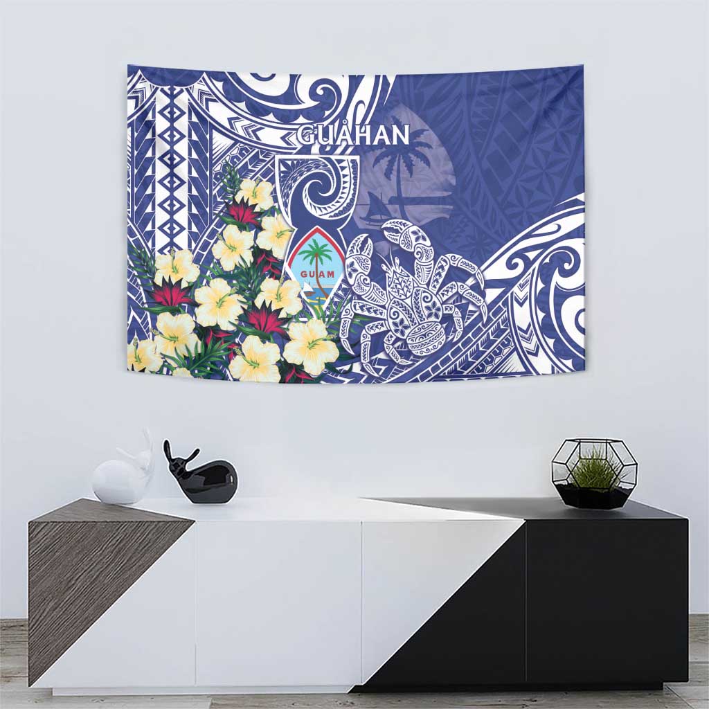 Hafa Adai Guam Tapestry Latte Stone With Coconut Crab LT05 - Polynesian Pride