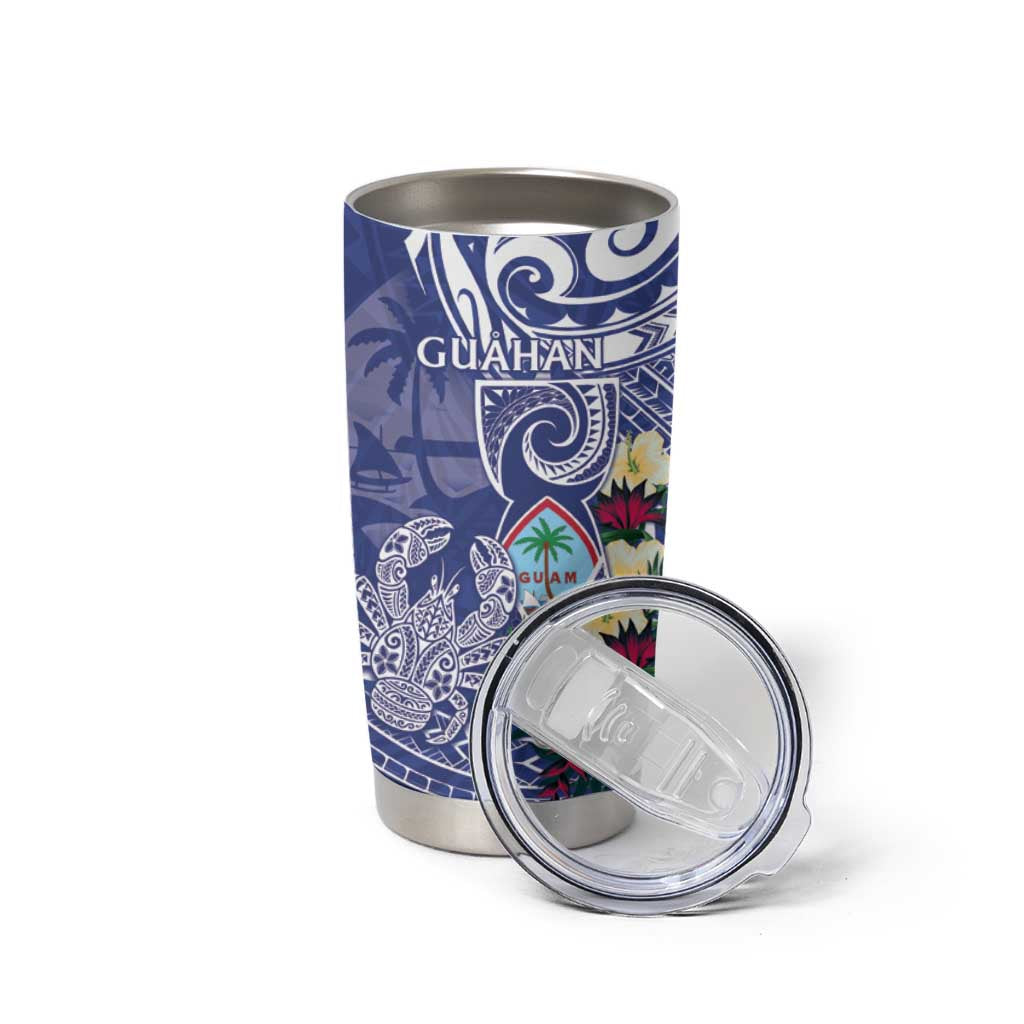 Personalised Hafa Adai Guam Tumbler Cup Latte Stone With Coconut Crab LT05 - Polynesian Pride