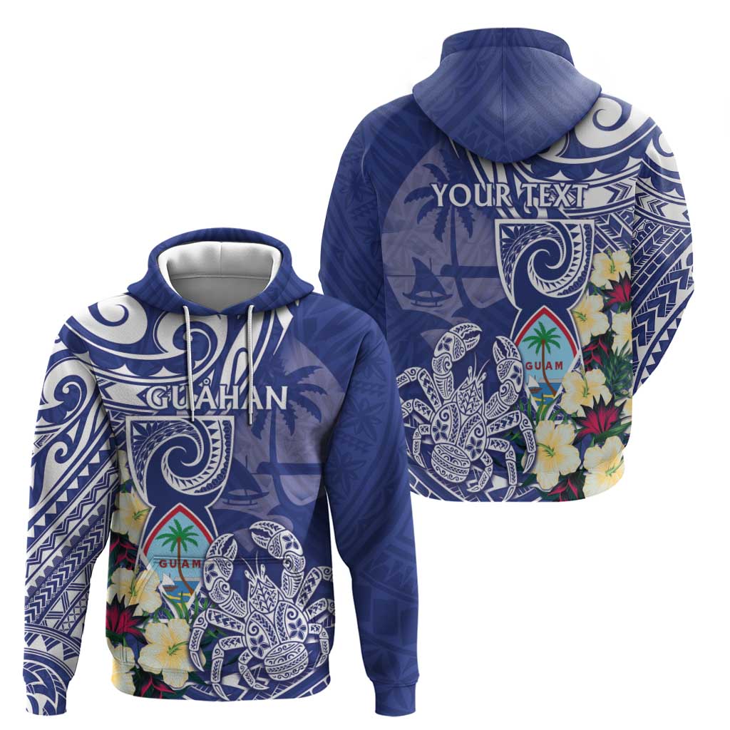 Personalised Hafa Adai Guam Zip Hoodie Latte Stone With Coconut Crab LT05 - Polynesian Pride