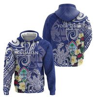 Personalised Hafa Adai Guam Zip Hoodie Latte Stone With Coconut Crab LT05 - Polynesian Pride
