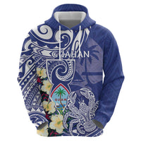 Personalised Hafa Adai Guam Zip Hoodie Latte Stone With Coconut Crab LT05 - Polynesian Pride