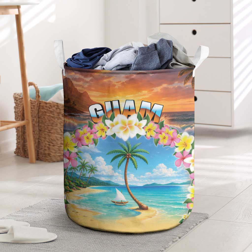 Guam Laundry Basket Eternal Summer Sunset Beach LT05 Colorful - Polynesian Pride