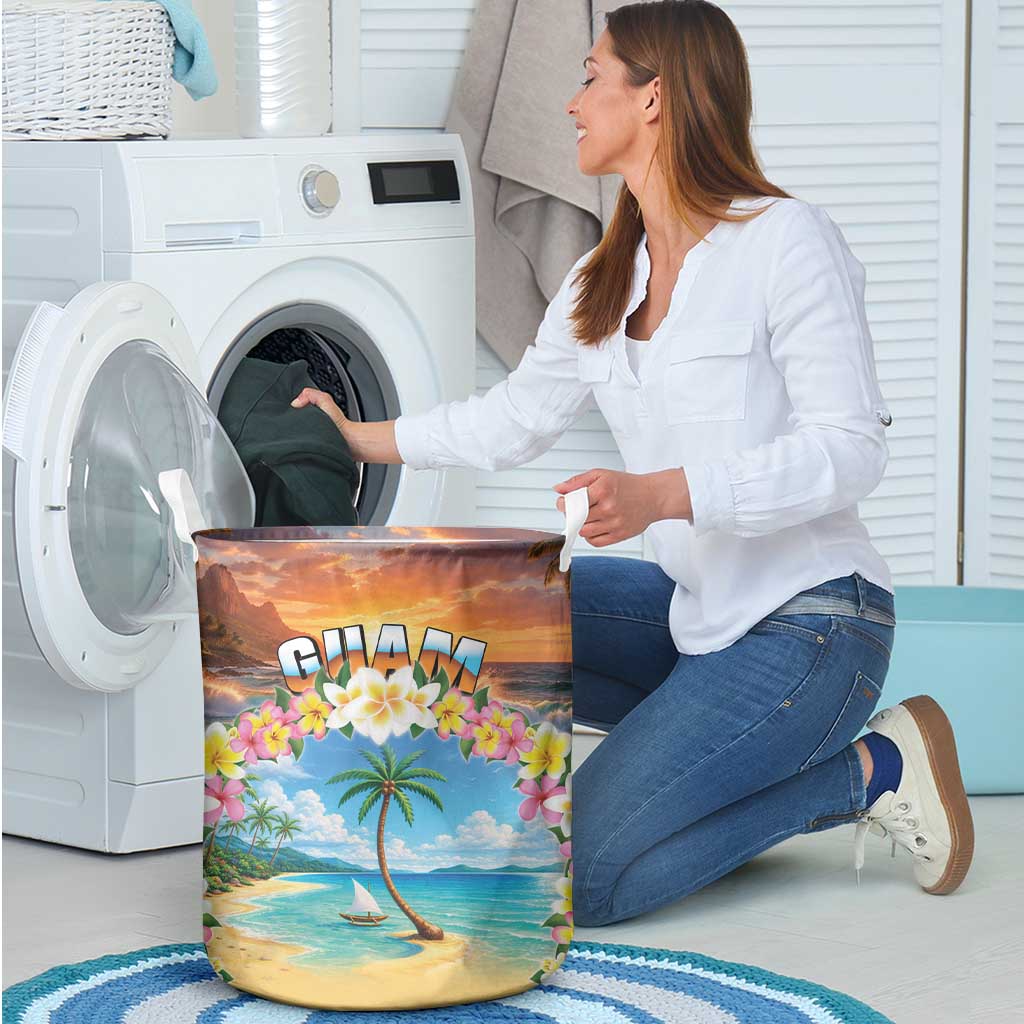 Guam Laundry Basket Eternal Summer Sunset Beach LT05 - Polynesian Pride