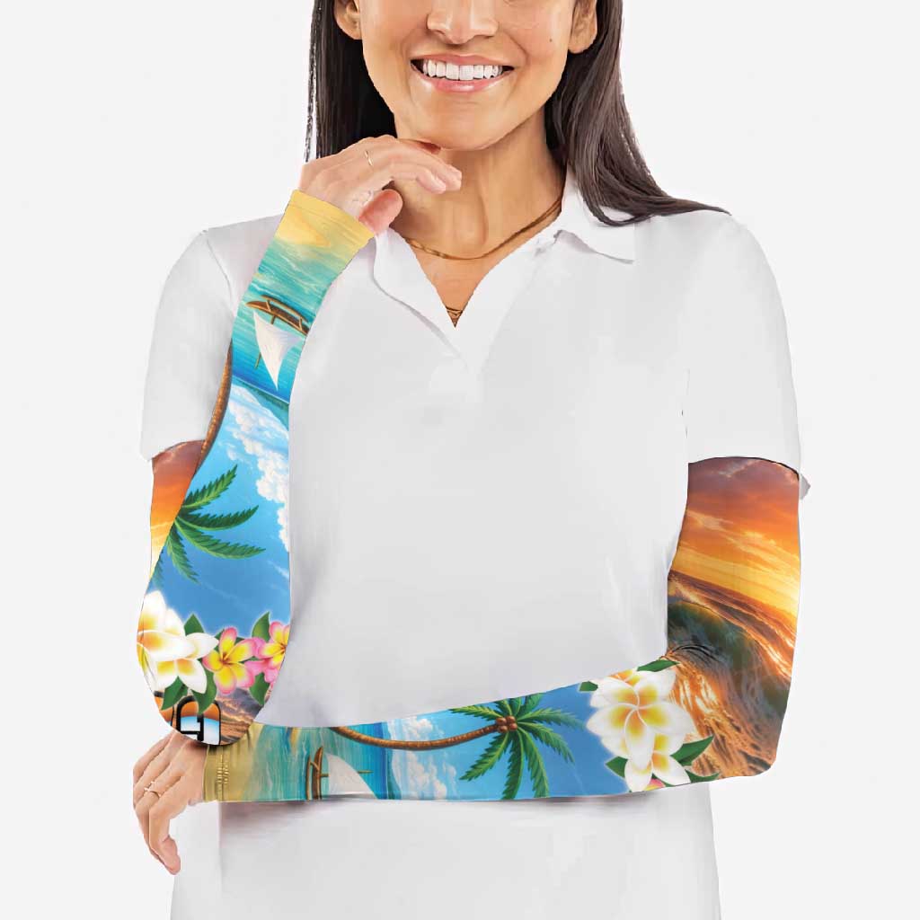 Guam Arm Sleeves Eternal Summer Sunset Beach LT05 - Polynesian Pride