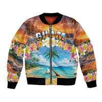 Guam Bomber Jacket Eternal Summer Sunset Beach LT05 Unisex Colorful - Polynesian Pride