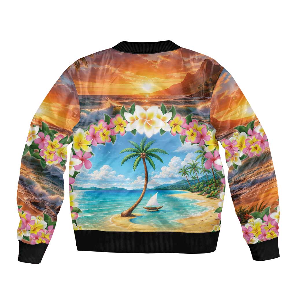 Guam Bomber Jacket Eternal Summer Sunset Beach LT05 - Polynesian Pride