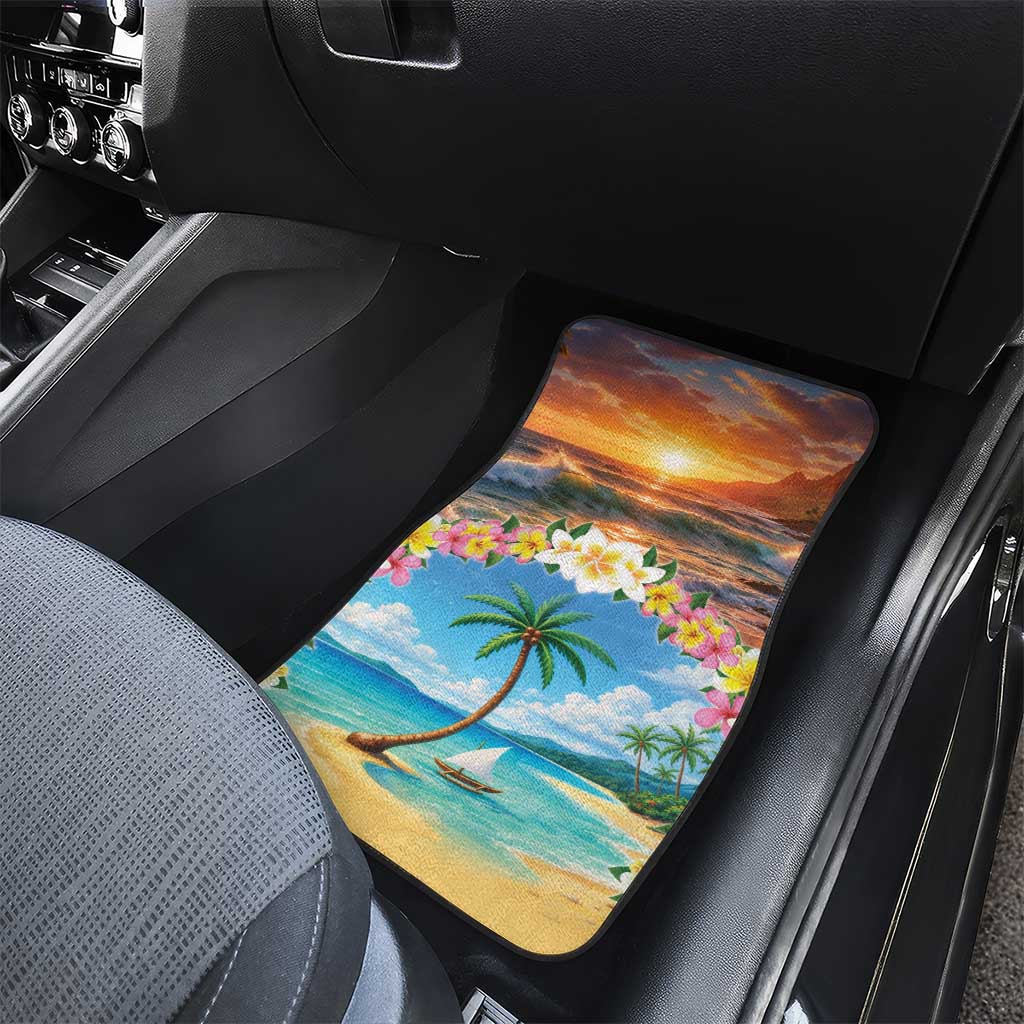 Guam Car Mats Eternal Summer Sunset Beach LT05 - Polynesian Pride