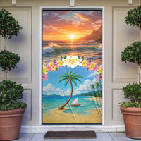Guam Door Cover Eternal Summer Sunset Beach LT05 Colorful - Polynesian Pride