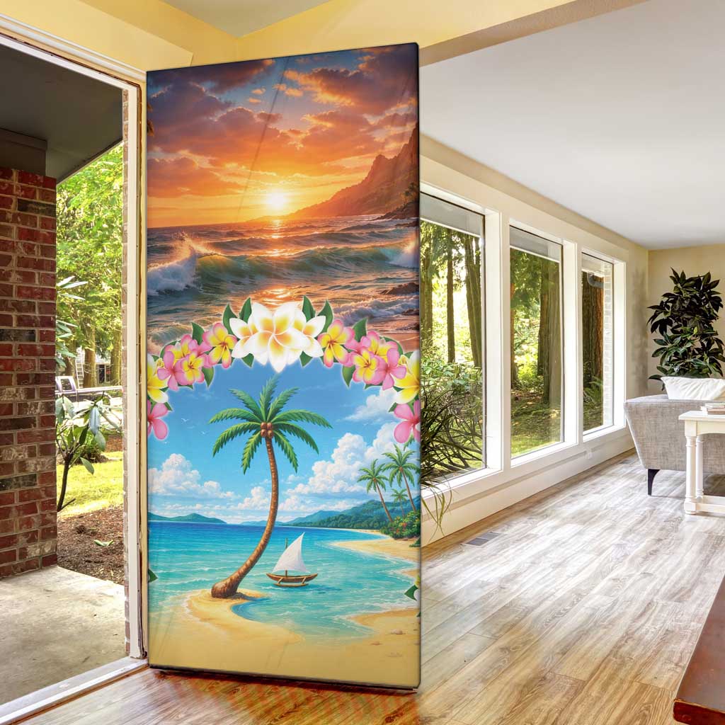 Guam Door Cover Eternal Summer Sunset Beach LT05 - Polynesian Pride