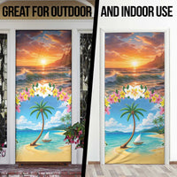 Guam Door Cover Eternal Summer Sunset Beach LT05 - Polynesian Pride