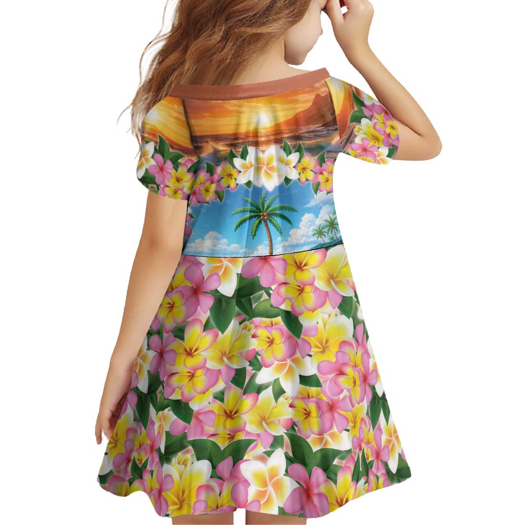 Guam Family Matching Long Sleeve Bodycon Dress and Hawaiian Shirt Eternal Summer Sunset Beach