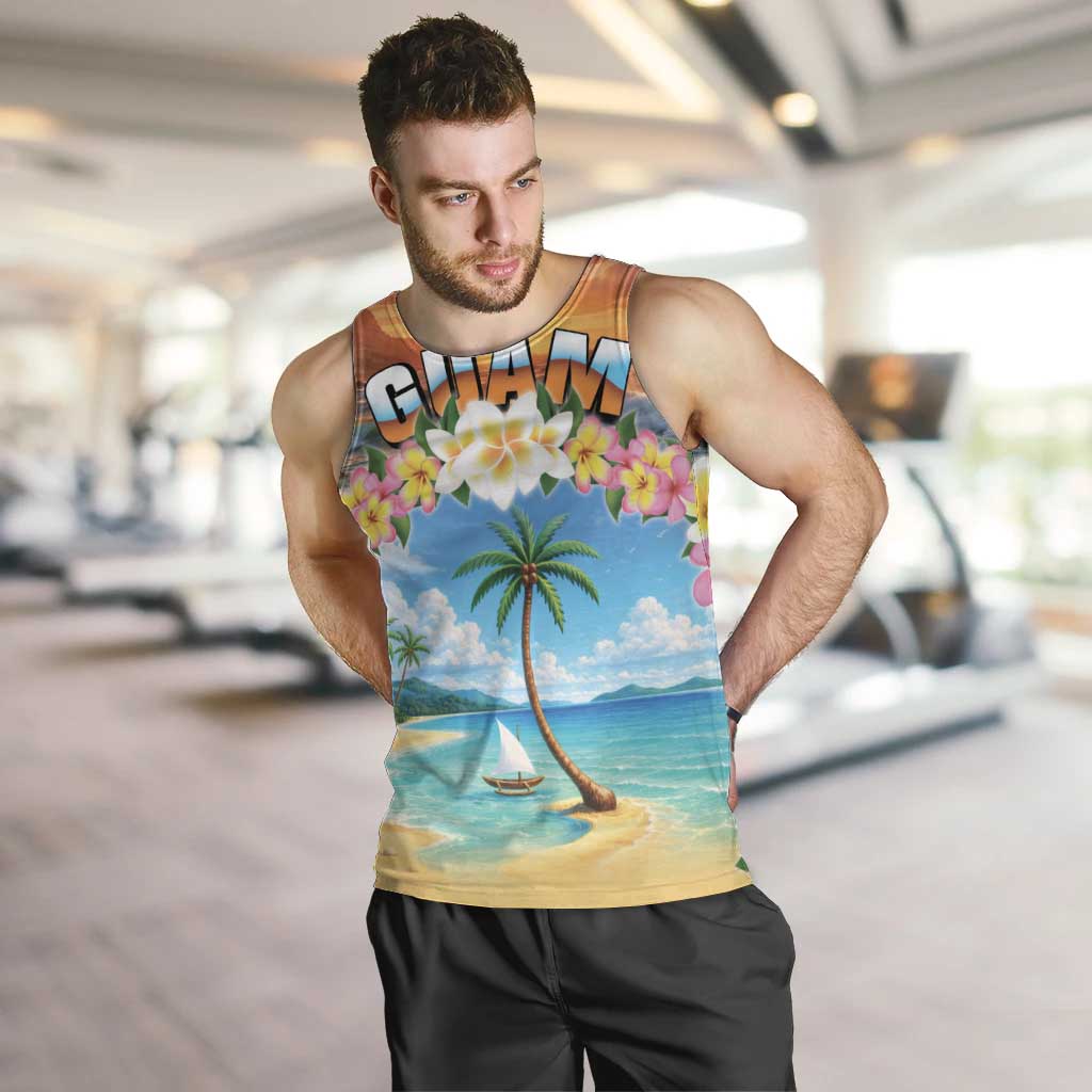 Guam Men Tank Top Eternal Summer Sunset Beach LT05 Colorful - Polynesian Pride