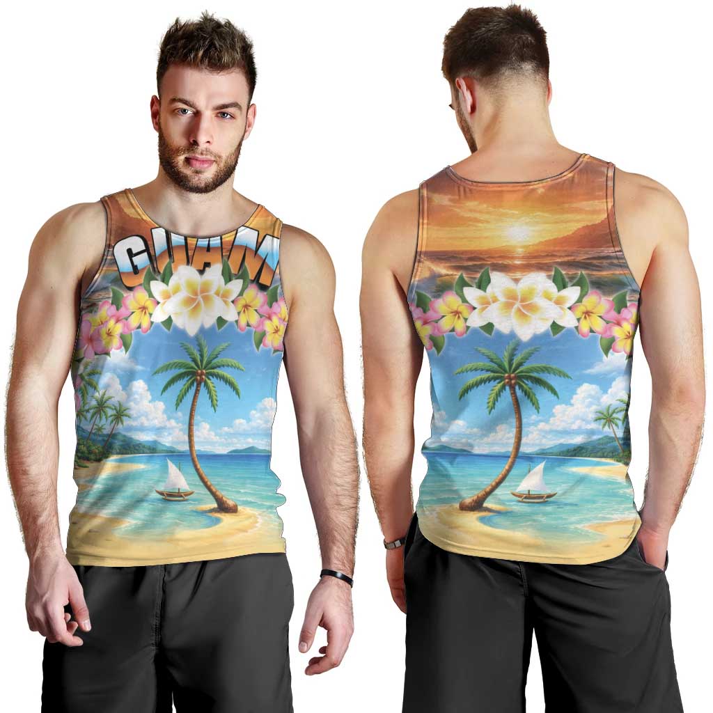 Guam Men Tank Top Eternal Summer Sunset Beach LT05 - Polynesian Pride